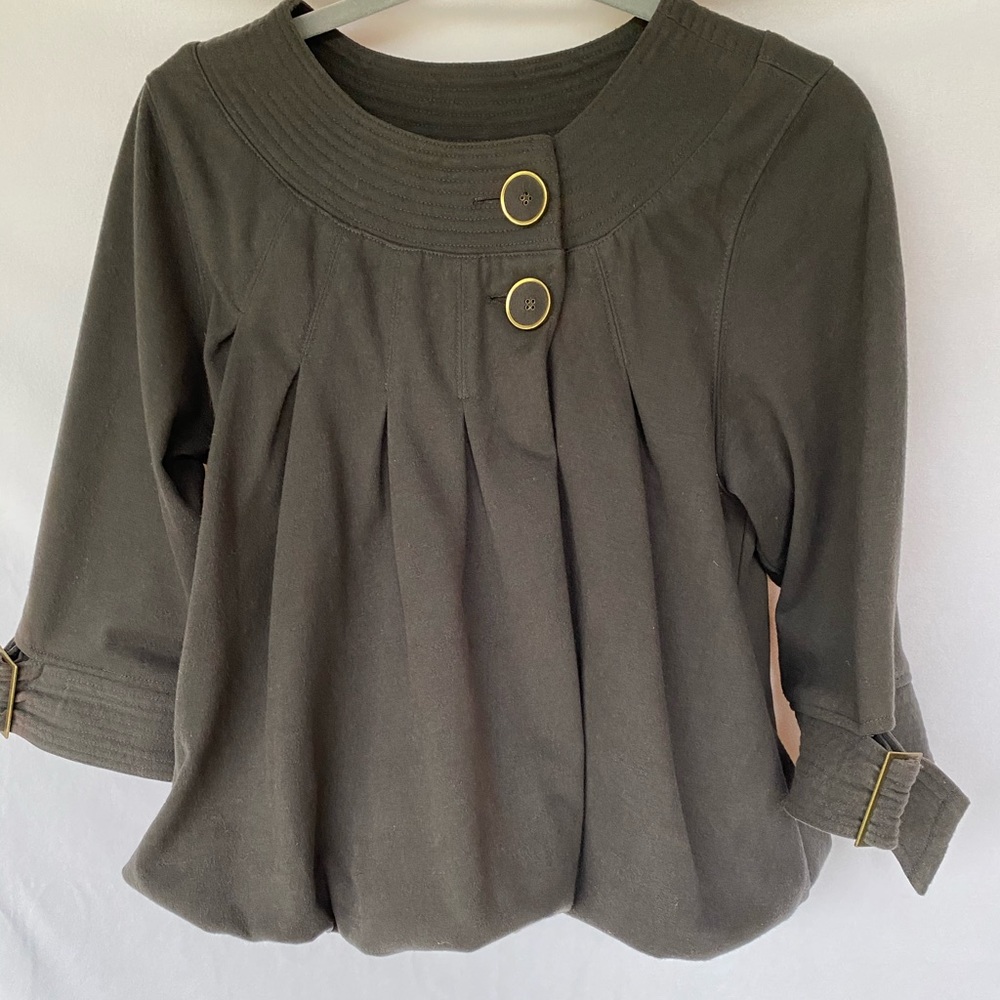 Forever 21 Grey bubble hem overcoat